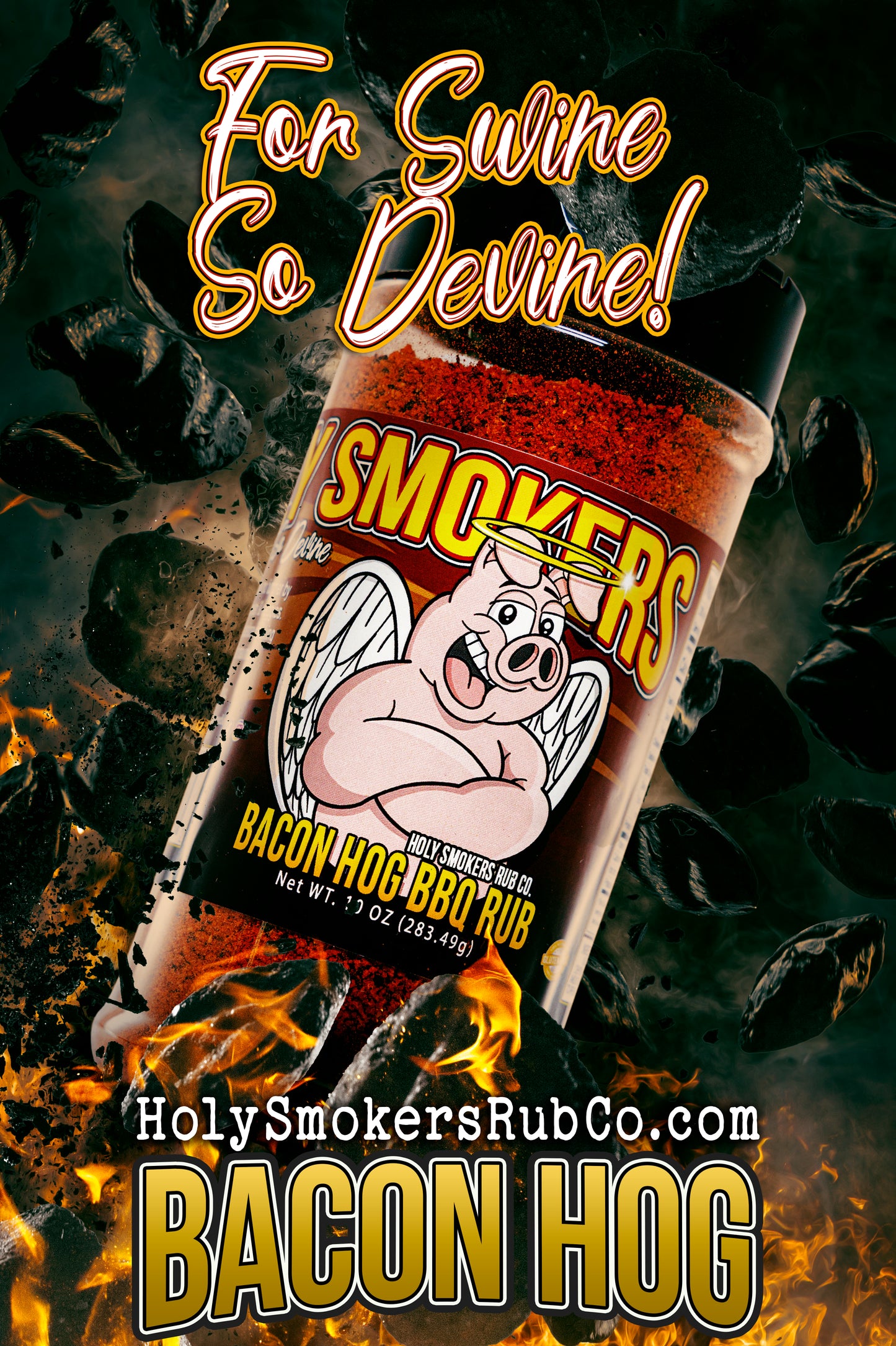 The Best Bacon Hog BBQ Rub is here. Season any pork, chicken, beef or veggies and be prepared to taste heaven