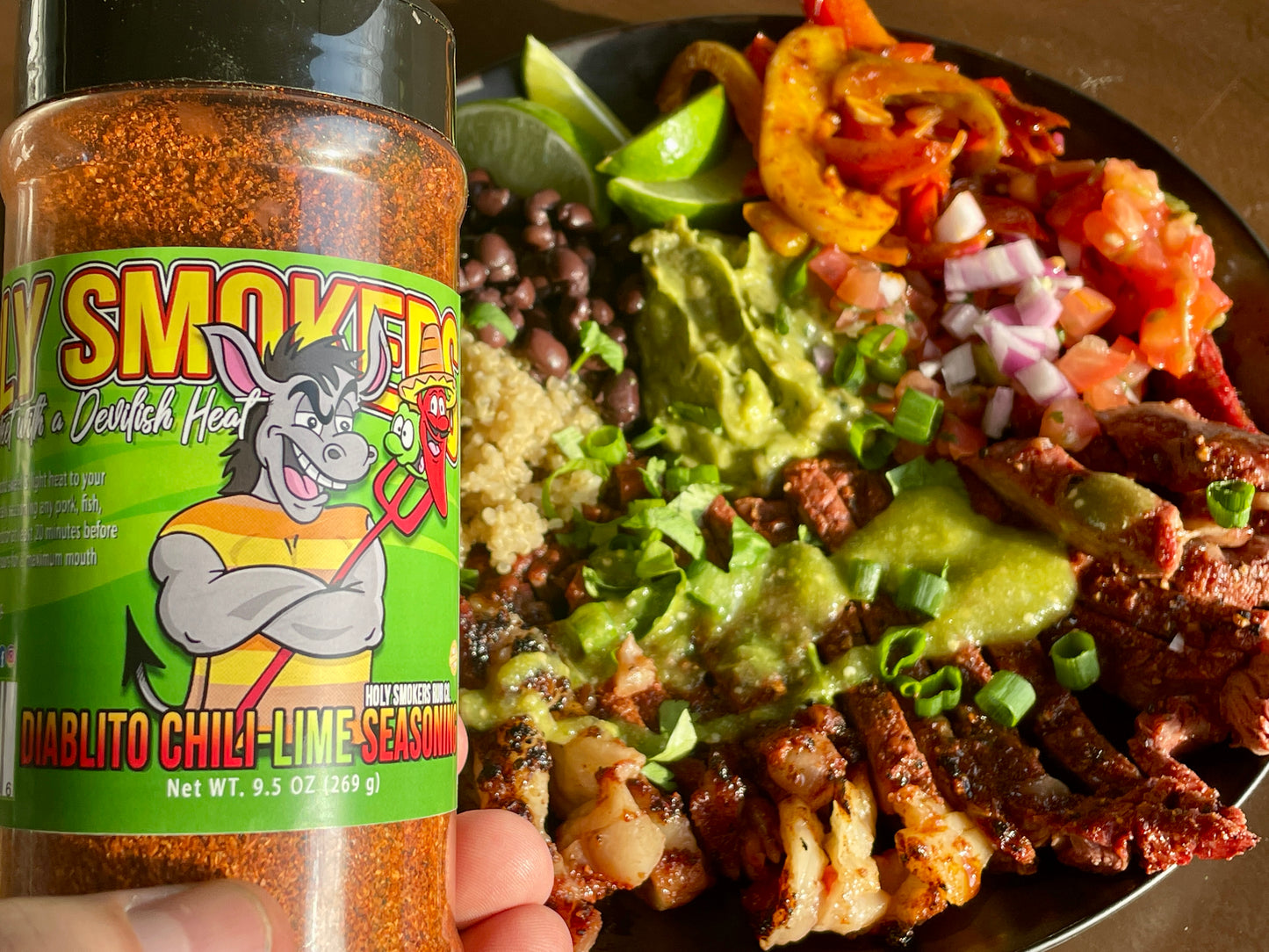 Best Diablito Chili Lime steak taco seasoning for any burrito bowls. This premium chili lime seasoning is the best on the market.