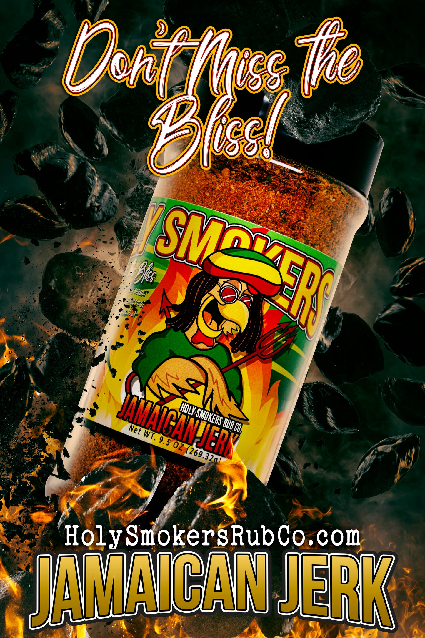 Spicy Jamaican Jerk rub with island heat and herbs.