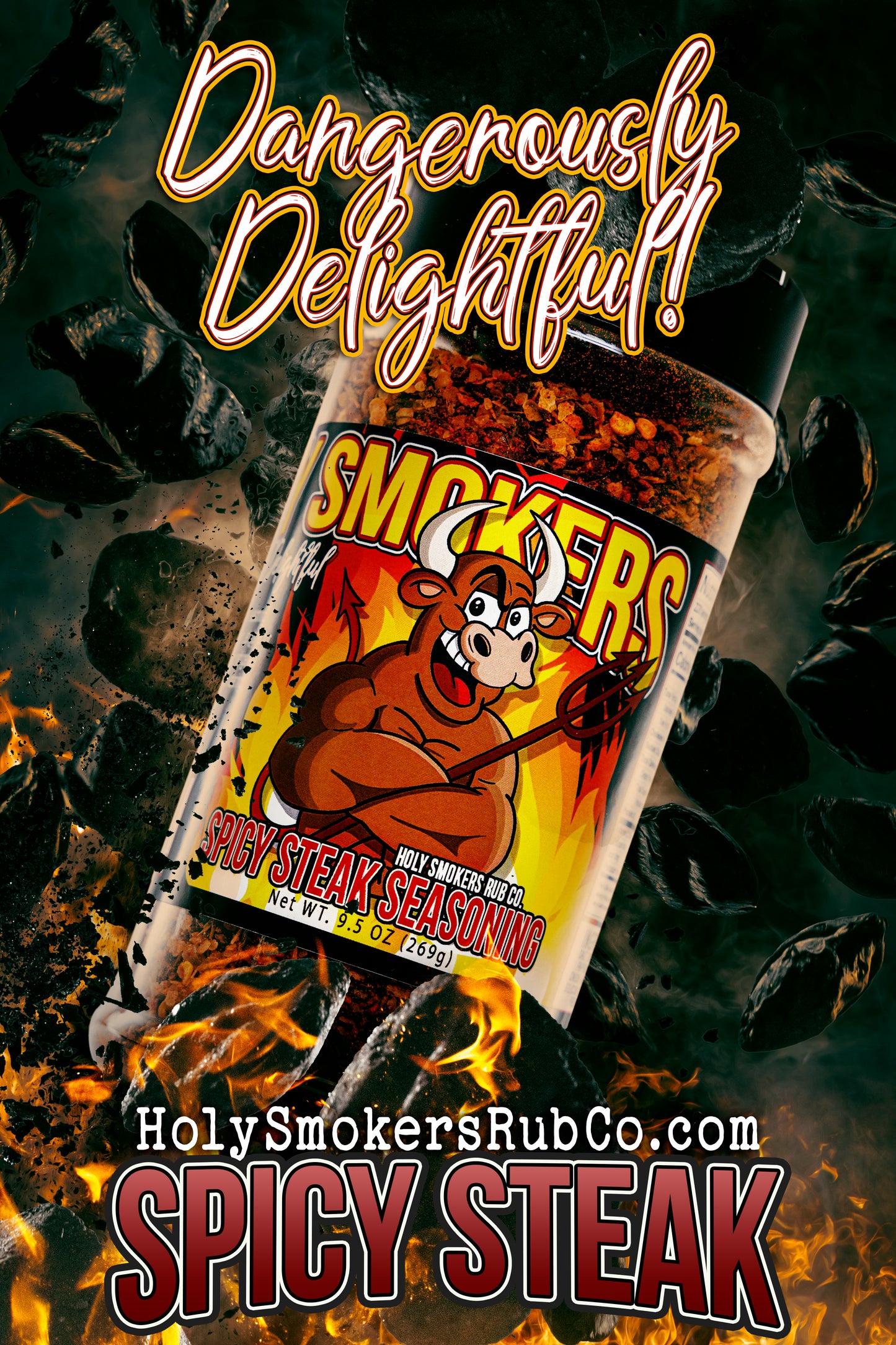 Spicy Steak BBQ rub with bold chili and garlic flavor, crafted for grilling and SCA competition steak.