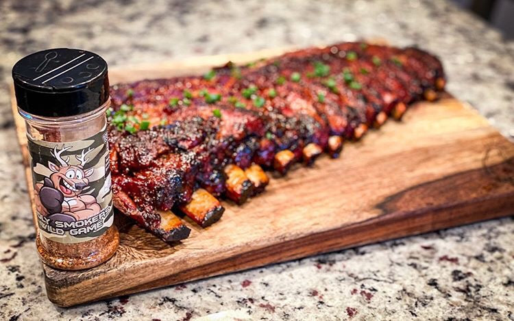 Wild Game Pork Spare Ribs, Dry rub for wild-caught game – robust flavor with herbs and smoke.