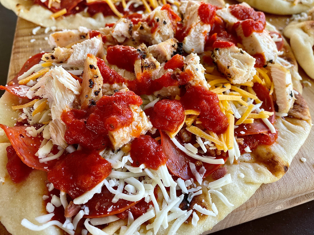 Smoked Chicken Naan Bread Pizza