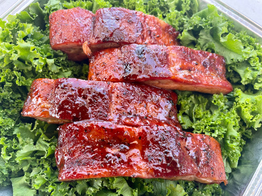 Our delicious and easy sweet & heat baby back pork ribs.