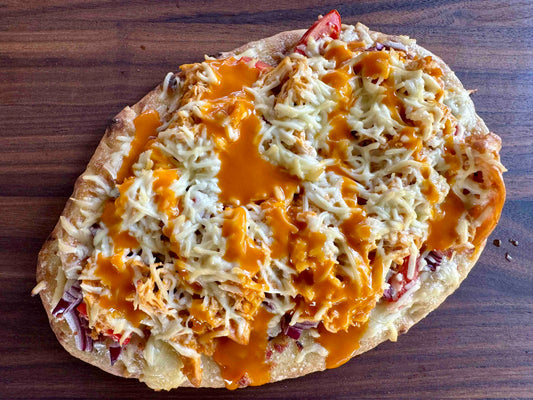 Smoky Buffalo Ranch Naan Bread Pizza