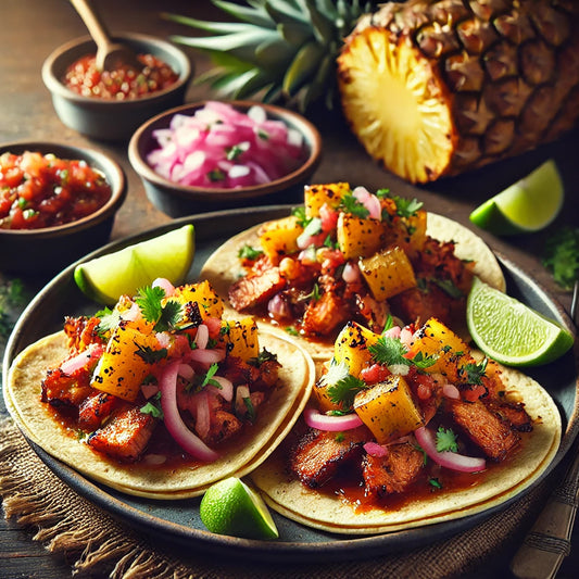 Al Pastor Chili Lime Tacos with Pineapple Salsa