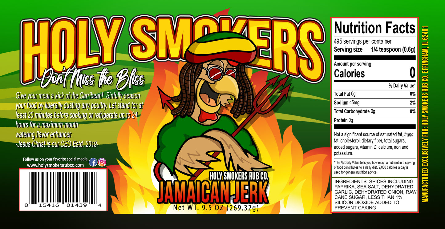 amaican Jerk BBQ rub – authentic island spice blend with bold heat and sweet undertones, perfect for grilled chicken, pork, and veggies.