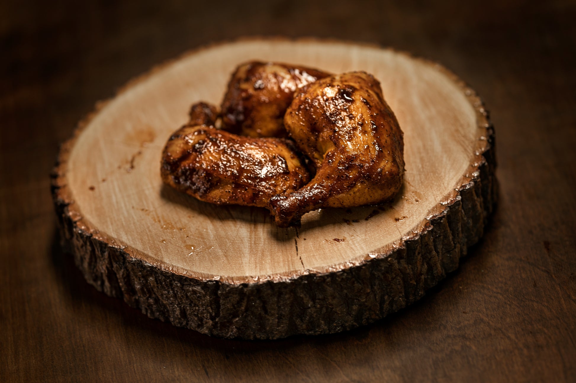 nutty honey pecan bbq chicken quarters