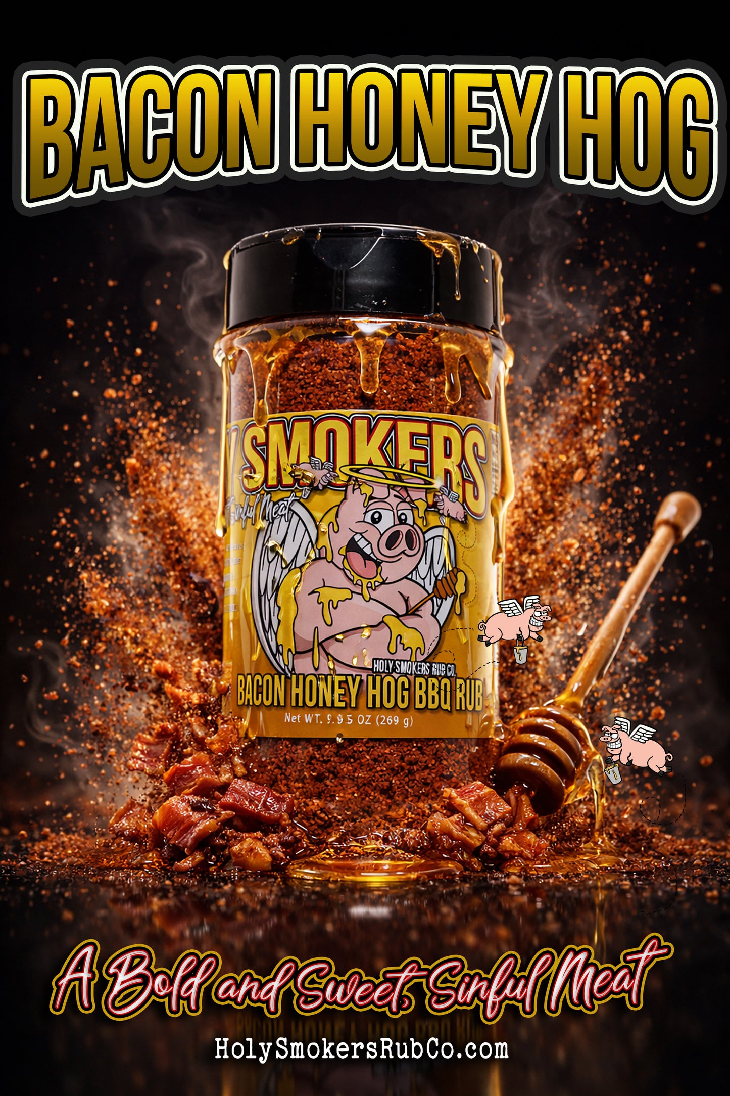 the Best Bacon Honey Hog seasoning is here with this bbq rub for any pork, chicken, beef or veggies. perfect for any bbq competition.