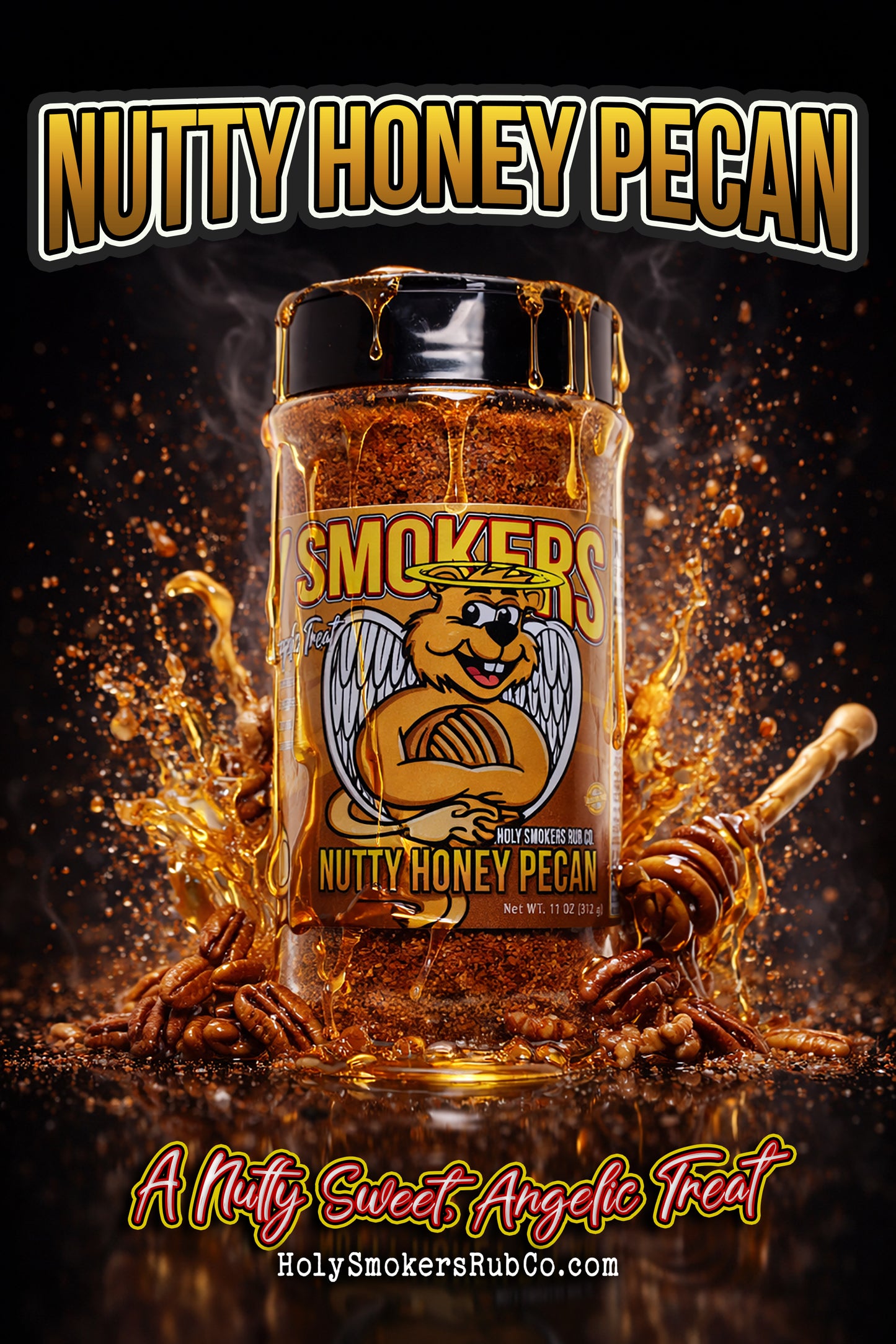 the best honey pecan bbq rub and seasoning, Sweet rub with honey, pecan, and nutty finish.