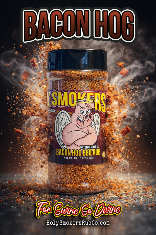 The Best Bacon Hog BBQ Rub is here. Season any pork, chicken, beef or veggies and be prepared to taste heaven