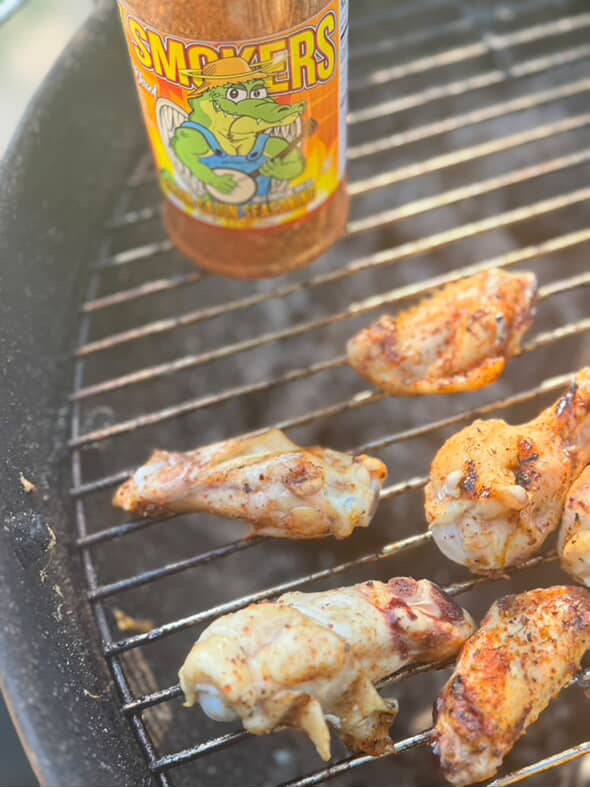 Crispy smoked Cajun chicken wings seasoned with Holy Smokers Rub Co’s premium BBQ rubs – bold, handcrafted flavor made for competition-level grilling and backyard BBQ perfection.