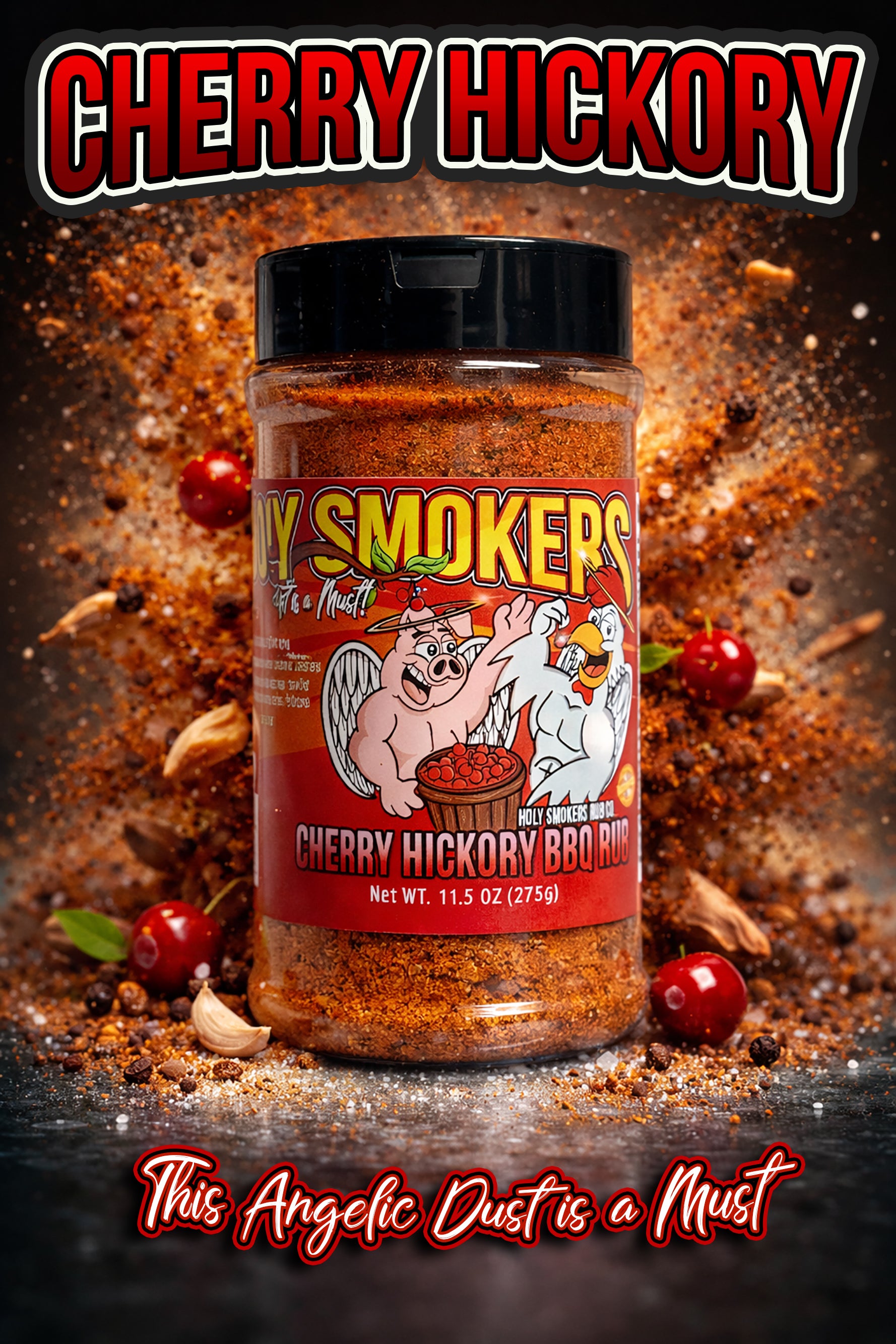 The Best bbq sweet seasoning for anything pork, chicken, beef or veggies; Cherry Hickory BBQ Sweet seasoning