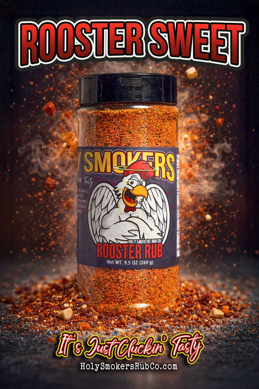 The Best The Rooster Sweet BBQ Rub by Holy Smokers Rub Co, for any beef, pork, poultry, sea food and veggies