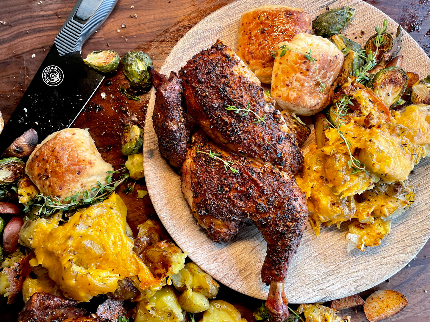 Garlic and herb rub designed for smoked or roasted turkey.