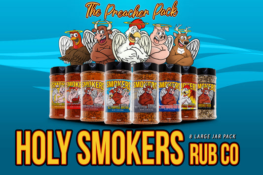 8-rub Preacher Pack with crowd-pleasing flavors.