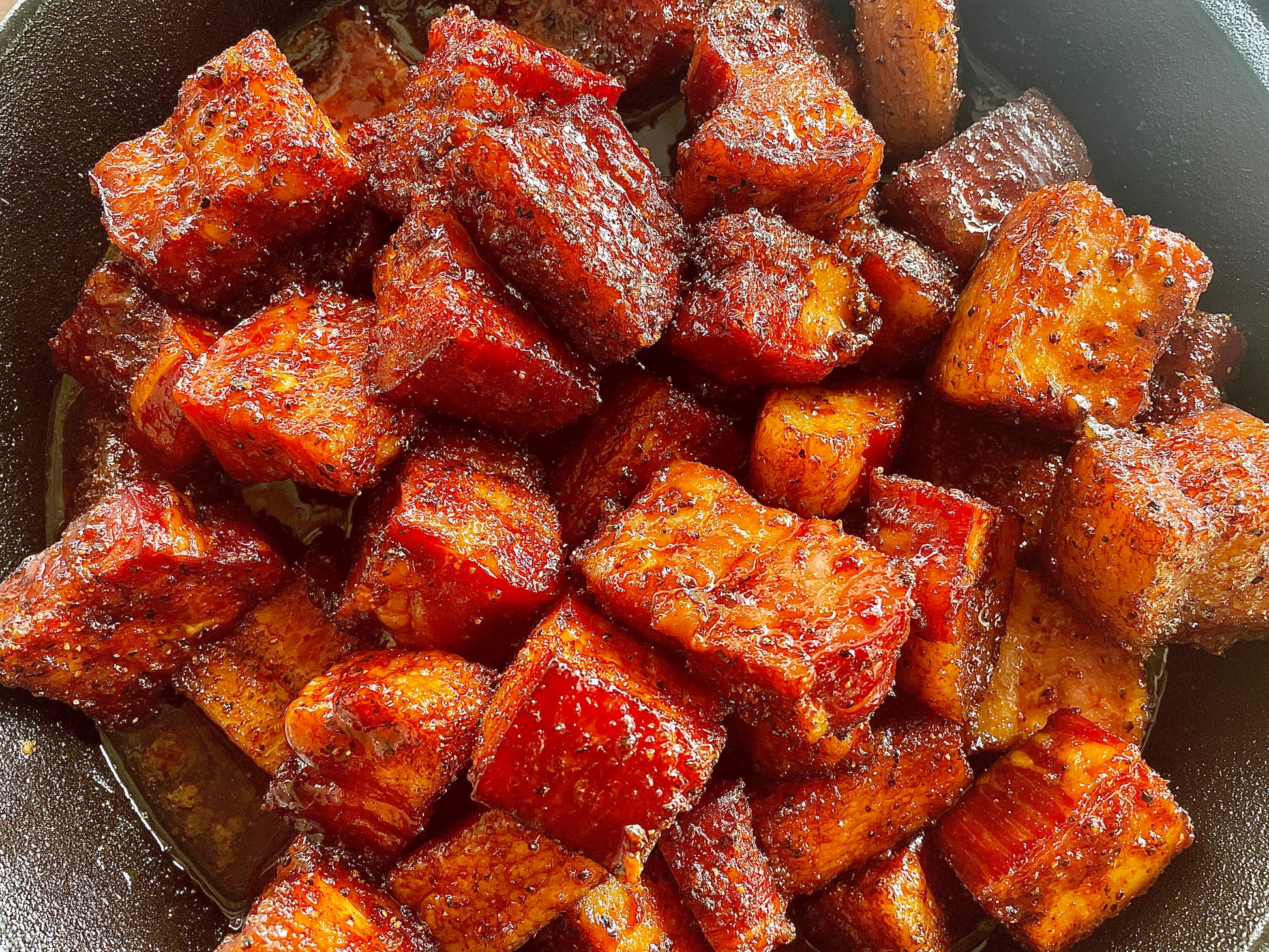 the best seasoning for burnt ends or meat candy; Nutty Honey Pecan Burnt Ends