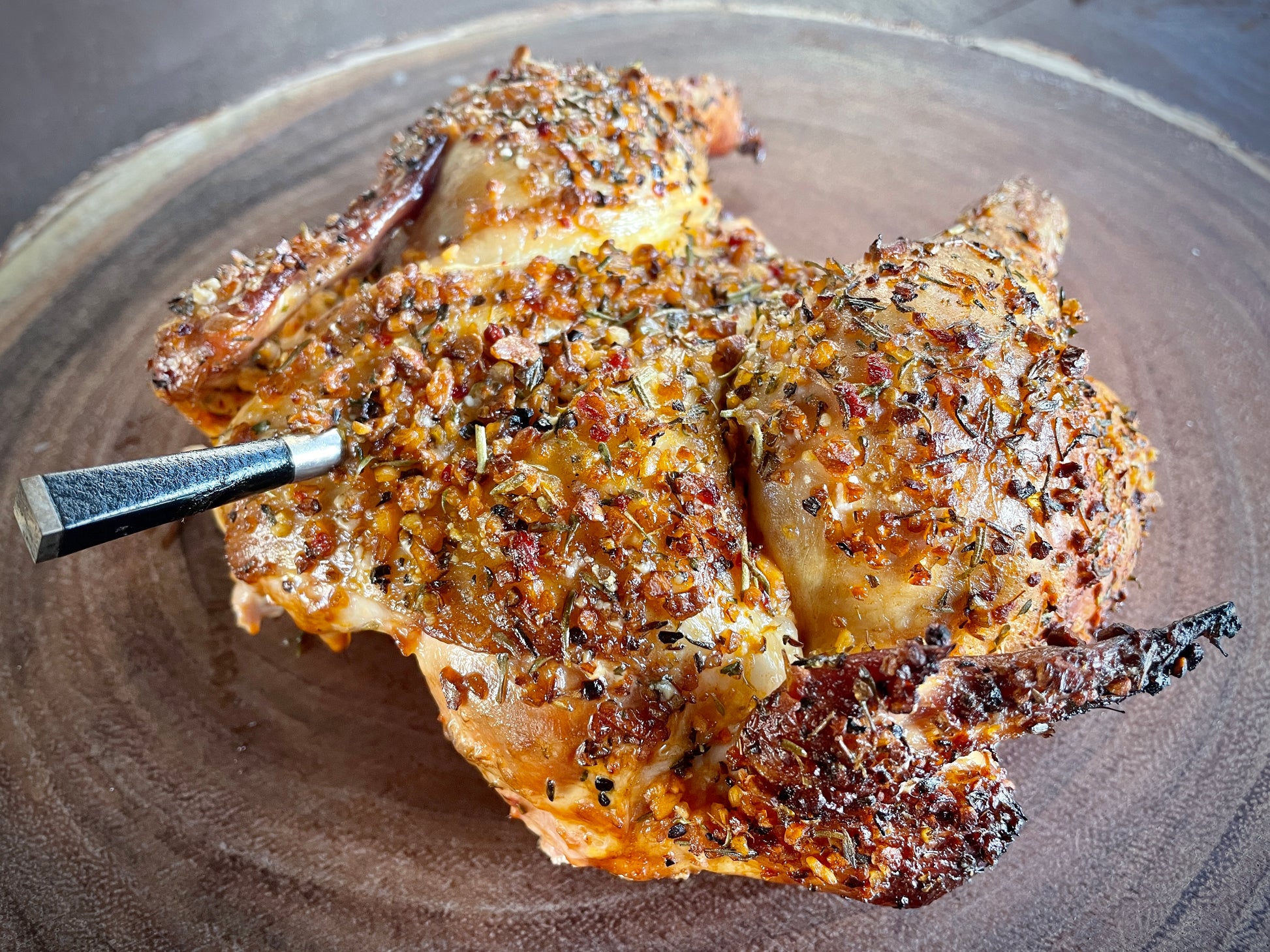 Bold garlic and herb blend crafted for Thanksgiving or smoked chicken.