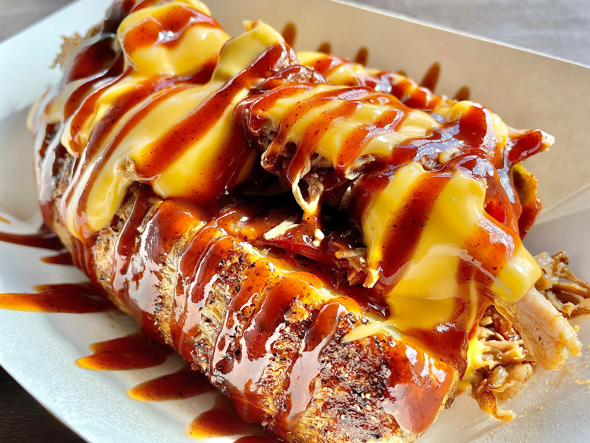 Holy Smokers Rub co Cherry Hickory smoked pulled nacho pork spud